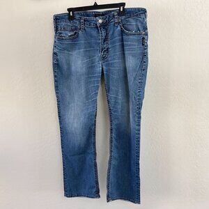 Silver Mens Craig Bootcut Jean - Medium Wash - 38X32